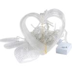 Pileli Store Kalp Şeklinde LED Neon Işık Dekoratif Romantik Oda ve Duvar Lambası - 1 m - Renkli