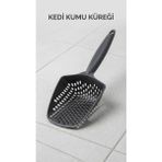 Pileli Store Kedi Kumu Eleme Küreği, Çevre Dostu Malzeme ve Ergonomik Tasarımla Temizlik Için Uygun - Renkli - 1