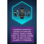 Pileli Store Kulak Içi Kablosuz Bluetooth Kulaklık ve Nfc ve Gps Özellikli Akıllı Saat Alarm ve Titreşim - 01P-Pembe