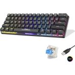 Pileli Store Mekanik Mini Klavye Blue Switch Rgb - Siyah G509B - 1 - Renkli