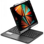 Pileli Store Newface iPad Pro 12.9 (2021) Kılıf Magic Dönen Klavyeli Tablet Kılıf - Siyah - iPad Pro 12.9 (2022)