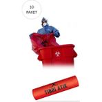 Pileli Store Orta Boy 55 x 60 cm 300 gr 10 Lu Rulo x 10 Paket = 100 Adet (Kırmızı-Siyah Baskılı) - 10 x 10 cm