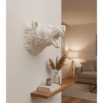Pileli Store Özel Tasarım Beyaz Ayı Duvar Aksesuarı 3D Dekoratif Heykel 25X19 cm - Renkli - 25 x 19 cm