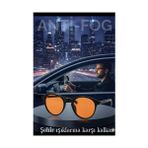 Pileli Store Parlama Önleyici Gece Sürüş Görüş Gözlüğü Sis Far Işık Önleyici Anti-Fog Gözlük - Renkli - 1