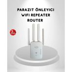 Pileli Store Pilelistore 300MBPS Wifi Menzil Genişletici 4 Antenli Wpa3 Güvenlikli Priz Tipi Repeater - Çok Renkli