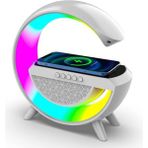 Pileli Store Pilelistore Akıllı Masa Lambası Hoparlör LED Işık Kablosuz Şarj - Çok Renkli