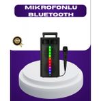 Pileli Store Pilelistore Bluetooth Işıklı Hoparlör – 2X5W Güç | USB + Tf Kart + Fm Radyo | Siyah Renk