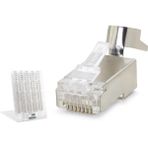 Pileli Store Pilelistore Cat7 Ez RJ45 Metal A Kalite Konnektör 100 Adet Plastik Kutu - Silver ND2426
