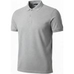 Pileli Store Pilelistore- Erkek Pike Kumaş Düğmeli Yaka Regular Fit Günlük Kısa Kol Tişört T-Shirt - Gri - 2XL