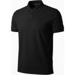 Pileli Store Pilelistore- Erkek Pike Kumaş Düğmeli Yaka Regular Fit Günlük Kısa Kol Tişört T-Shirt - Siyah - 2XL