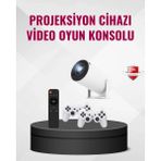 Pileli Store Pilelistore Kablosuz Mini Projeksiyon Cihazı Oyun ve Film Için Taşınabilir Ev Sineması