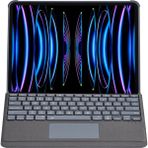 Pileli Store Pilelistore T5509D iPad Pro 12.9 (2022) Kılıf Palermo Ledli Klavyeli Standlı Tablet Kılıfı - Siyah