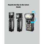 Pileli Store Şarjlı LED Kafa Lambası Manyetik Klipsli El Sensörlü Çok Fonksiyonlu - 1 - Renkli