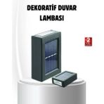 Pileli Store Solar Güçlü 6 LED Dış Mekan Lambası – Otomatik Aç/kapa Işık Sensörlü Aydınlatma - 0 - Siyah