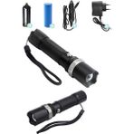 Pileli Store Swat Profesyonel Şarjlı El Feneri Ledli Flashlight Zoom Özellikli 6 Parça Full Set - 0,5