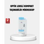 Pileli Store Taşınabilir Eğitim Mikroskobu 80X–200X LED Işıklı ve Darbeye Dayanıklı - Renkli - 1