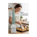Pileli Store Yumurta Fırçası 18 cm Mutfak Yağlama Sos Sürme Fırçası Pasta Hamur Fırçası