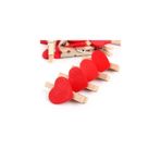 pilelistore 10'lu 3,5 cm 10 Paket Kalp Şekilli Ahşap Mandal Set