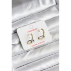 Pilelistore 14K Gold Renk Kaplama Burgu Halka Cm Kadın Küpe - Tj-Bkp11423