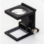 Pilelistore 28X28 Mm Katlanır Sayaçlı Metal Lüp 2 Led Işıklı Büyüteç Tekstil Th-9005A