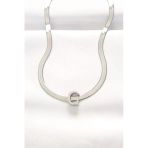 Pilelistore 316L Çelik C Harfli Silver Renk İtalyan Zincirli Kolye - Tj-Bko8538