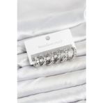 pilelistore 316L Çelik Gümüş Renk Su Yolu Halka Küpe Seti - TJ-BKP11523