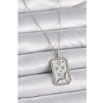 pilelistore 316L Çelik Gümüş Renk Zincir Yay Burcu Zirkon Taşlı Kadın Kolye - TJ-BKO9450