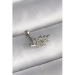 Pilelistore 316L Çelik Gümüş Renk Zirkon Taşlı Dal Tragus Piercing - Tj-Pr1259
