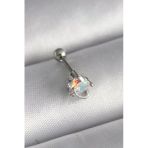 Pilelistore 316L Çelik Gümüş Renk Zirkon Taşlı Kalp Tragus Piercing - Tj-Pr1243