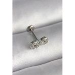 Pilelistore 316L Çelik Gümüş Renk Zirkon Taşlı Sonsuzluk Model Tragus Piercing - Tj-Pr1345