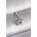pilelistore 316L Çelik Gümüş Renk Zirkon Taşlı Yıldız Model Tragus Piercing - TJ-PR1297