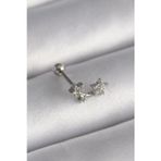 Pilelistore 316L Çelik Gümüş Renk Zirkon Taşlı Yıldız Tragus Piercing - Tj-Pr1245