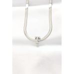 Pilelistore 316L Çelik T Harfli Silver Renk İtalyan Zincirli Kolye - Tj-Bko8535