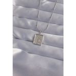 Pilelistore 316L Çelik Zincir Gümüş Renk Zirkon Taşlı Ay Yıldız Figürlü Tarot Kolye - Tj-Bko9022