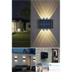 Pilelistore 6Ledli Solar Duvar Lambası Aplik Güneş Enerji Gün Işığı 2 Li Set