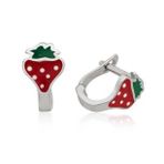 Pilelistore 925 Ayar Gümüş Çilek Çocuk Küpesi