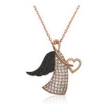 pilelistore 925 Ayar Gümüş Melek Anne Gümüş Kolye