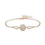 Pilelistore 925 Ayar Gümüş Rose Baget Taşlı Bileklik