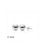 Pilelistore 925 Ayar Gümüş Top 4 mm Küpe
