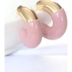 pilelistore CCB Gül Kurusu Gold Çift Renk Küpe - TJ-BKP8872