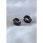 Pilelistore Çelik Siyah Renk Sıkıştırmalı Erkek Küpe - Tj-Ekp279