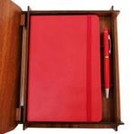 Pilelistore Defter Kalem Ahşap Kutulu Dekoratif Hediyelik