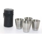 Pilelistore Deri Kılıflı 4'lü Shot Bardak Seti