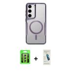 Pilelistore™ Galaxy S23 Kılıf Yadigar Klasik Özel Seri - Şeffaf Pasifik Cam Ekran Koruyucu + Raze Metal Kamera Lens - Gs