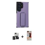Pilelistore™ Galaxy S23 Ultra Kılıf Çekirdek Yansıma - Siyah Autokit 5İn1 Fiber Hayalet Cam Ekran Koruyucu + Pvd Metal K