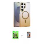 Pilelistore™ Galaxy S24 Ultra Kılıf Ahenk Doku Özel Seri - Siyah Autokit 5İn1 Fiber Hayalet Polymer Nano Ekran Koruyucu