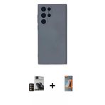 Pilelistore™ Galaxy S24 Ultra Kılıf Ahenk Serisi - Siyah Autokit 5İn1 Fiber Hayalet Polymer Nano Ekran Koruyucu + Pvd Me