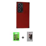 Pilelistore™ Galaxy S24 Ultra Kılıf Doruk Asil Koleksiyonu - Siyah Bilvis Hayalet Cam Ekran Koruyucu + Raze Metal Kamera