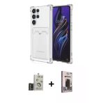 Pilelistore™ Galaxy S24 Ultra Kılıf Doruk Klasik Koleksiyonu - Siyah Bilvis Hayalet Cam Ekran Koruyucu + Bilvis Titan Ka