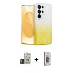 Pilelistore™ Galaxy S24 Ultra Kılıf Eksen Minimal Özel Seri - Siyah Bilvis 3D Cam Ekran Koruyucu + Bilvis Titan Kamera L
